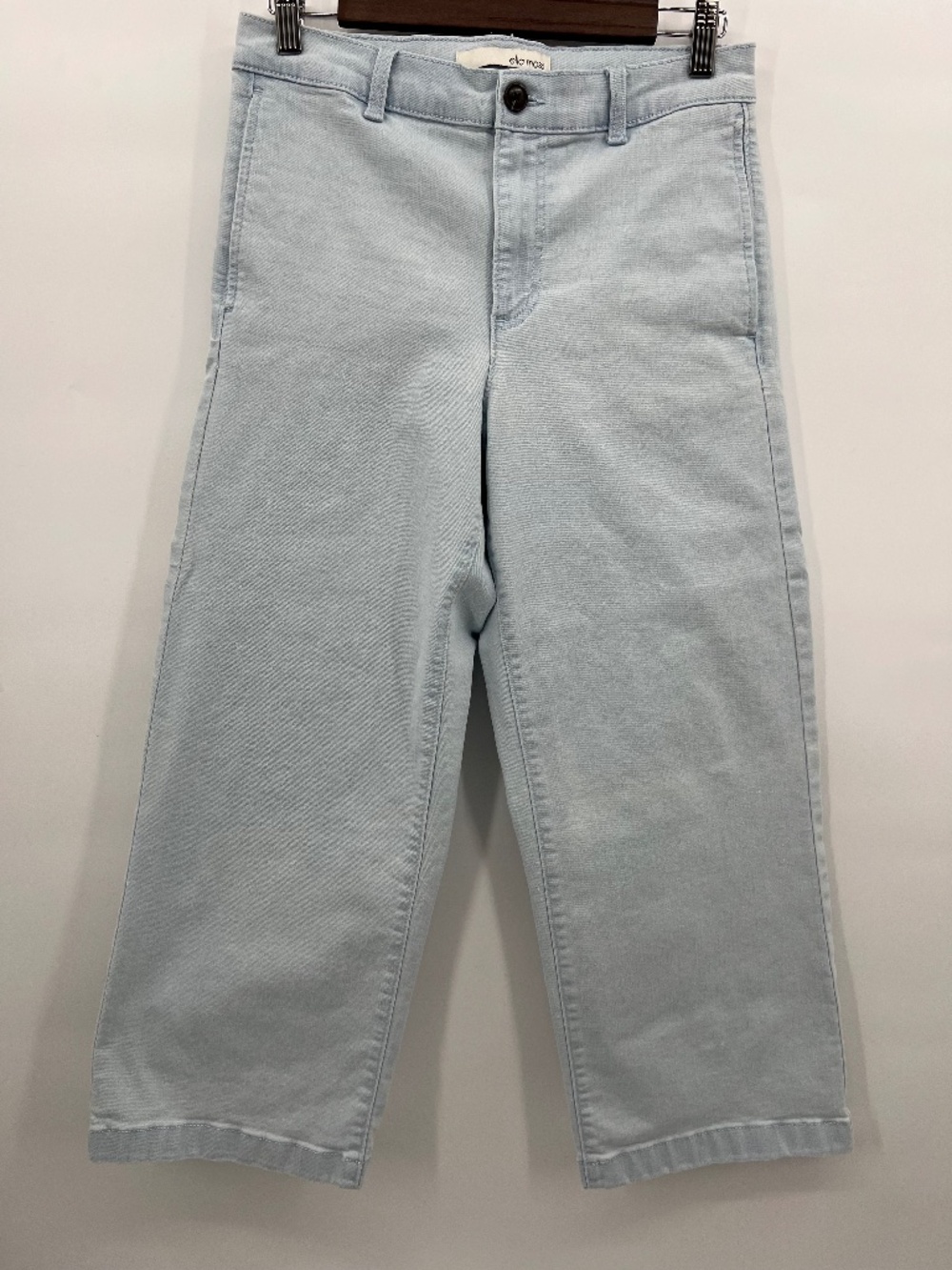 Ella Moss Wide Leg Cropped Jeans Women Size 6 High Rise Blue Denim Pants Stretch